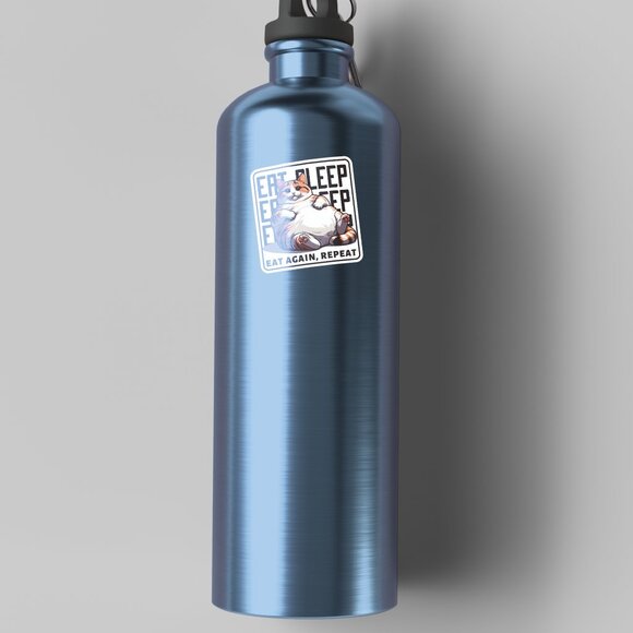 3pc - "Eat Sleep Repeat" Cat Sticker Pack – Water Bottle, Tumbler, Laptop - Picture 5 of 8